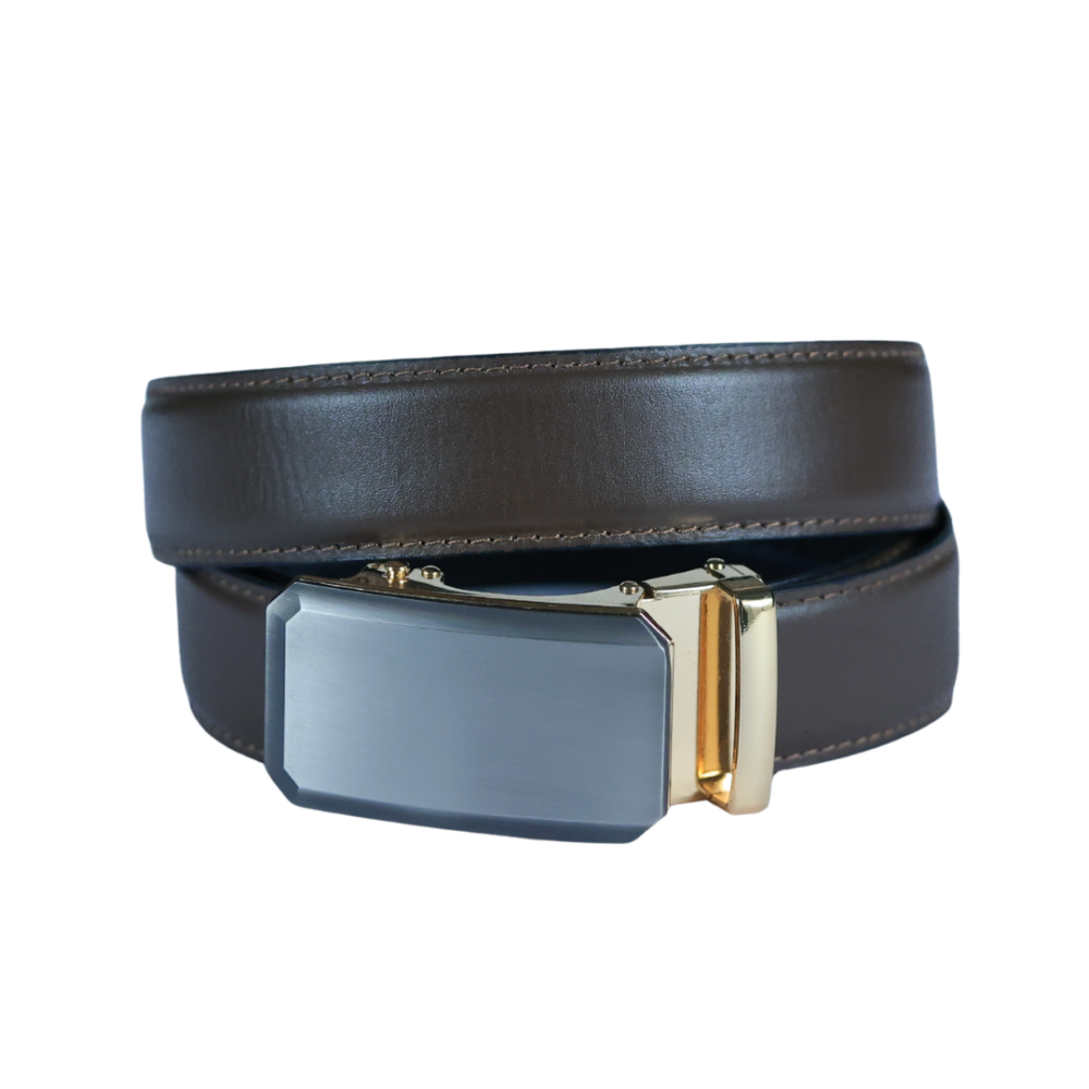 Autolock Full-Grain Leather Dress Belt - Micro-Adjustable