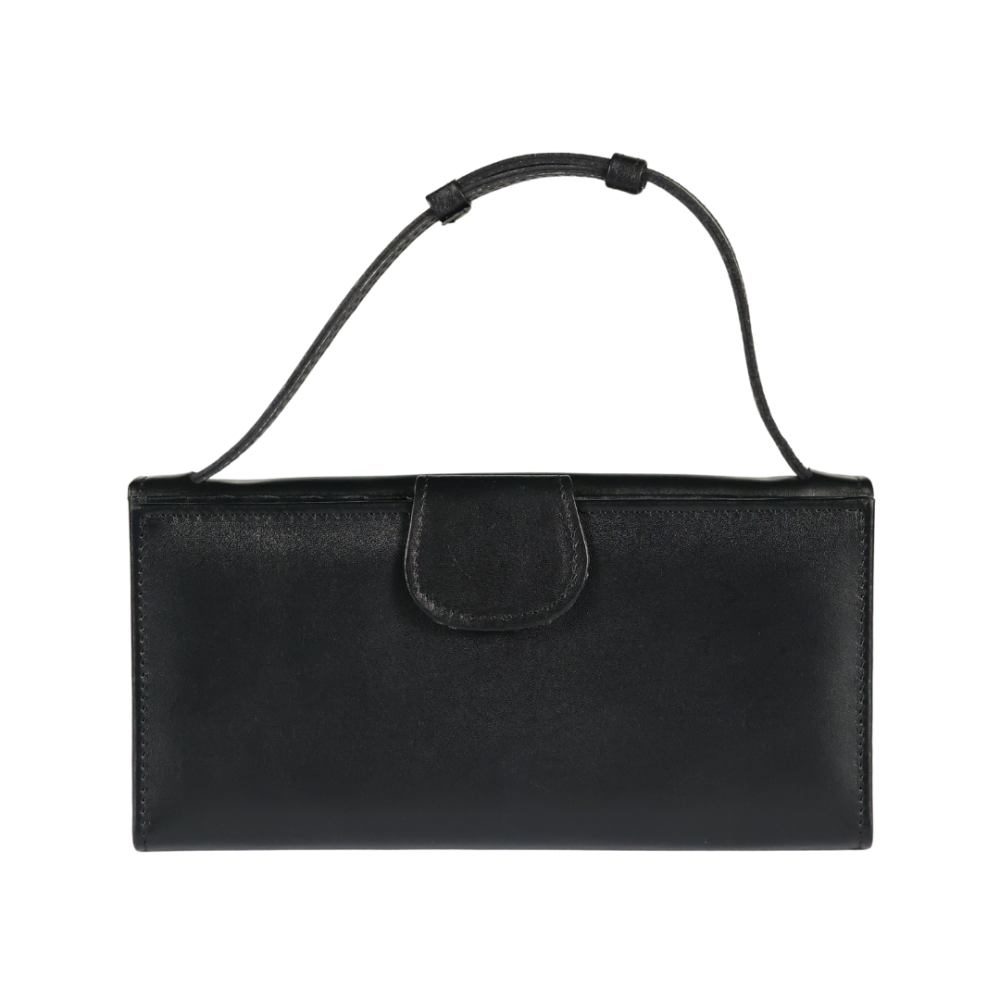Versatile Leather Wristlet Clutch - Full-Grain Cowhide