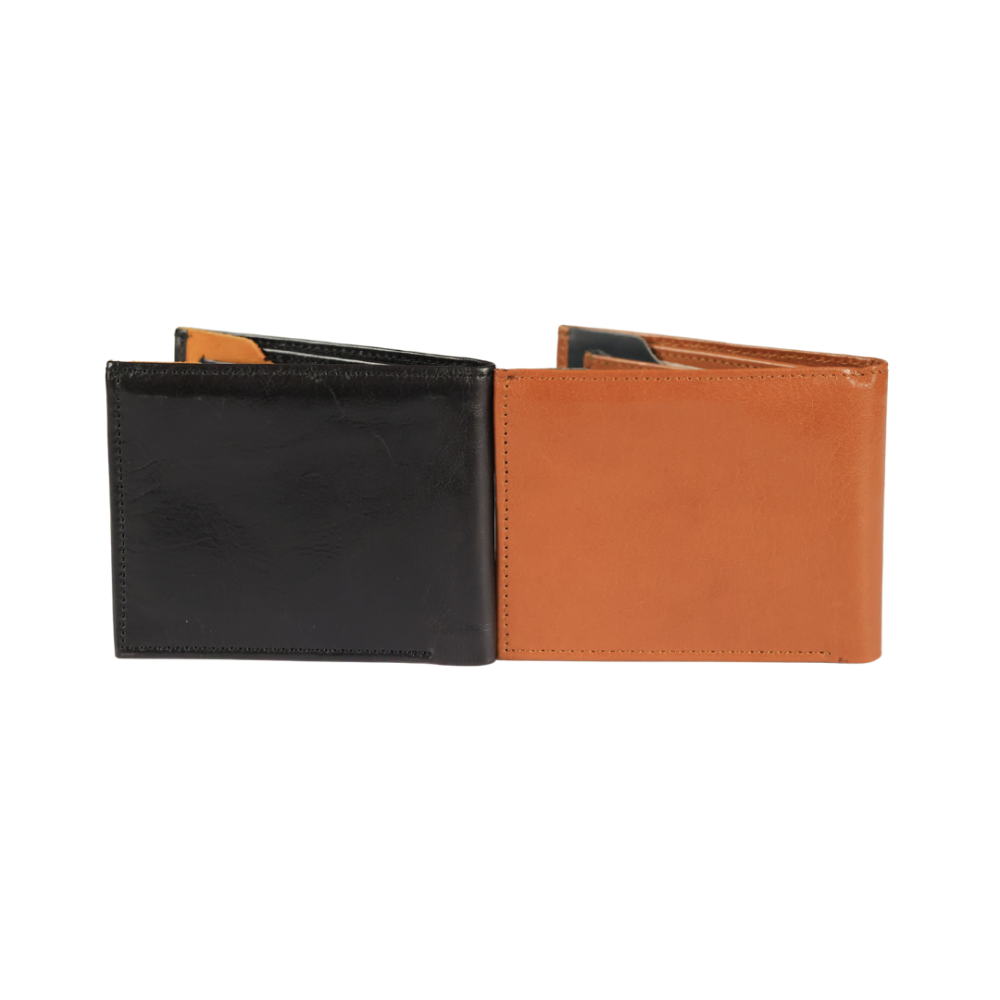 Two-Tone Full Leather Bifold Wallet