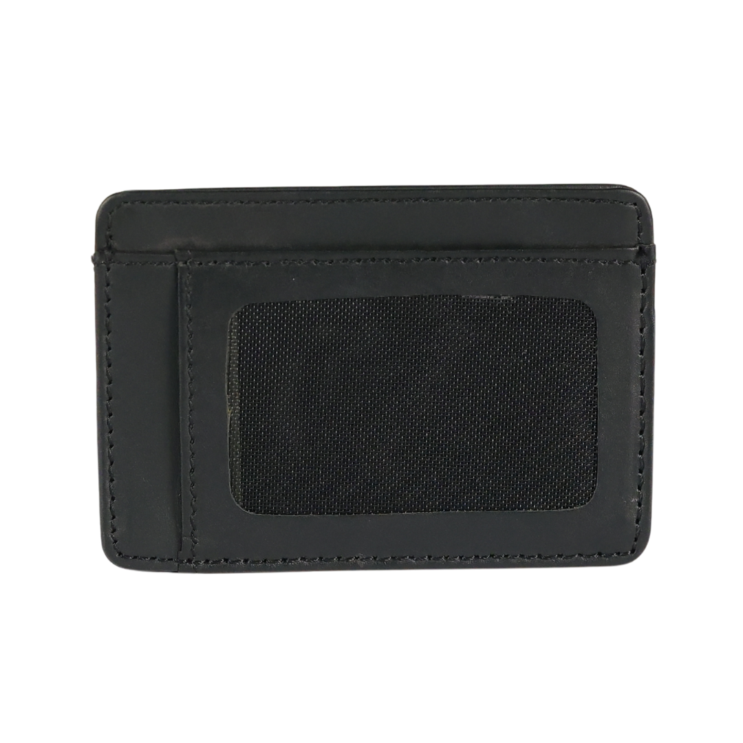 ID Window Leather Card Holder - Full-Grain Cowhide - Image 2