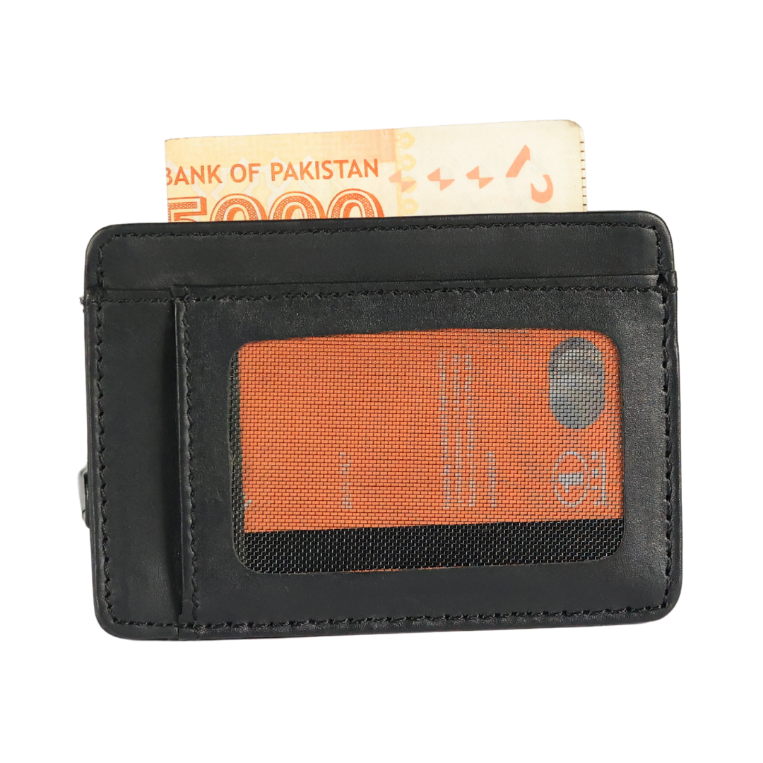 Magnetic Money Clip Leather Wallet - Image 3