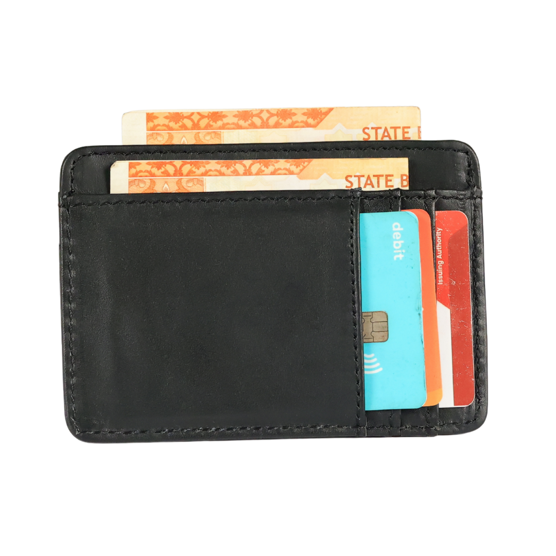 Magnetic Money Clip Leather Wallet - Image 4