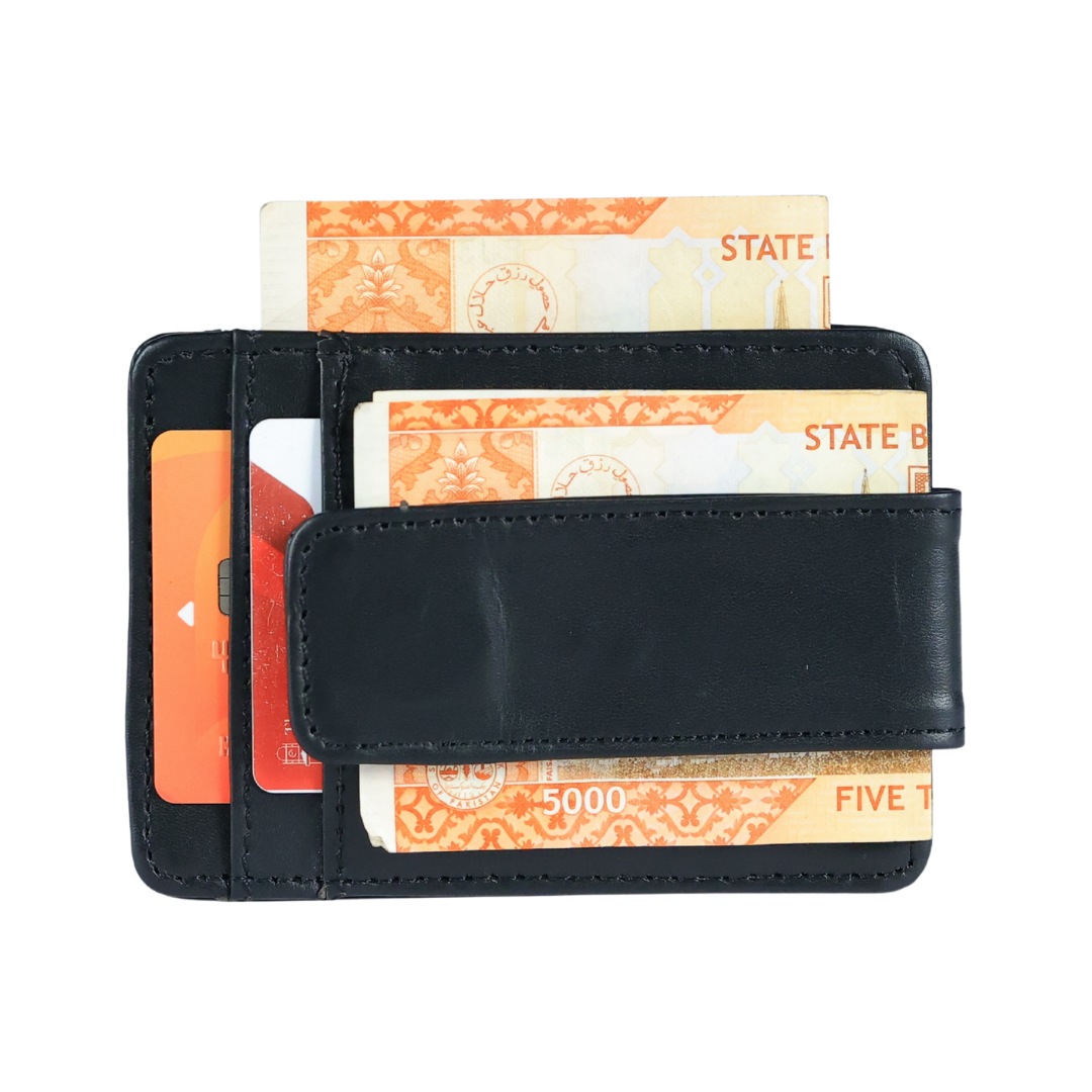 Magnetic Money Clip Leather Wallet - Image 5