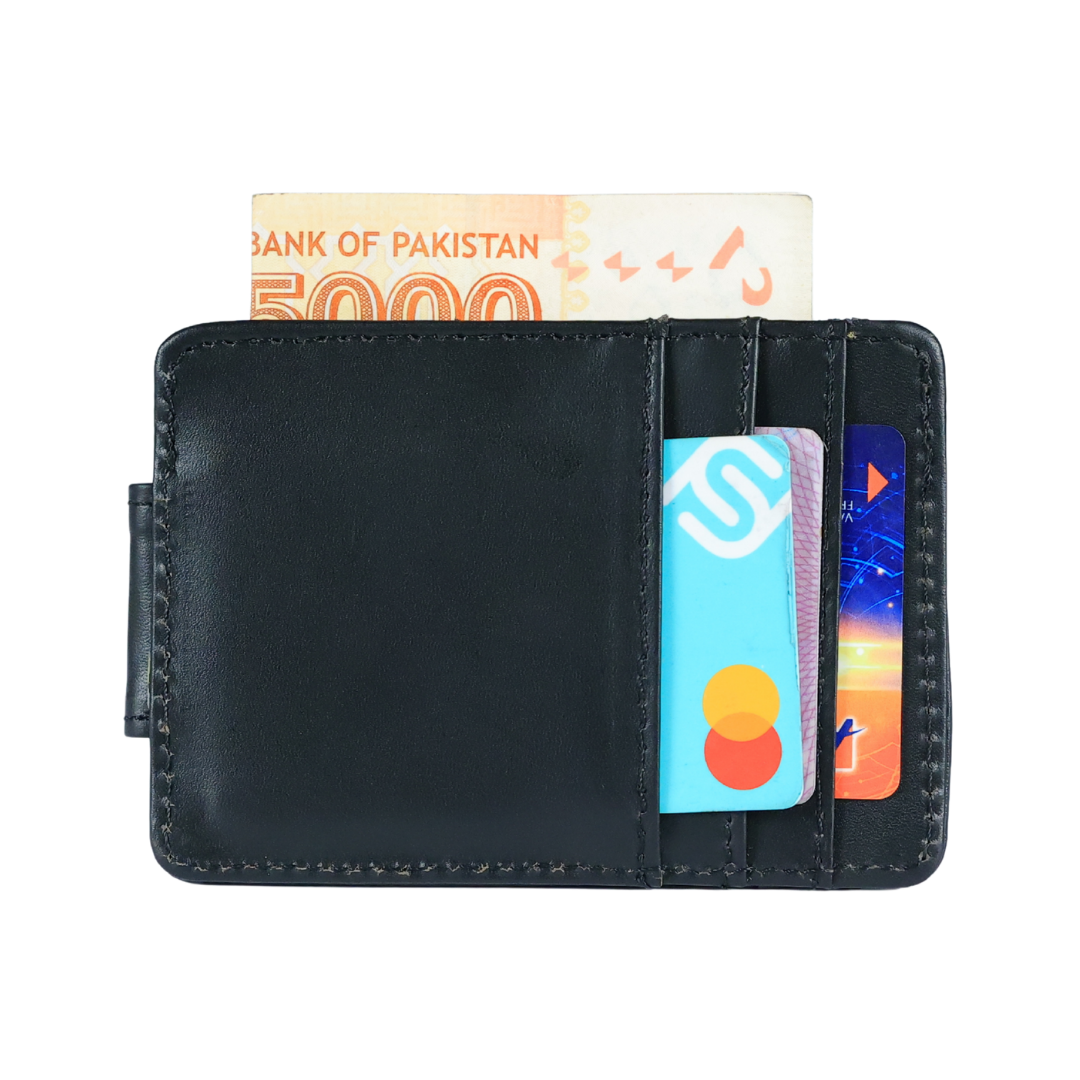 Magnetic Money Clip Leather Wallet - Image 2