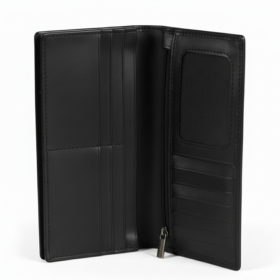 Long Wallet with 12 Card Slots - Full-Grain Cow Leather - Image 4