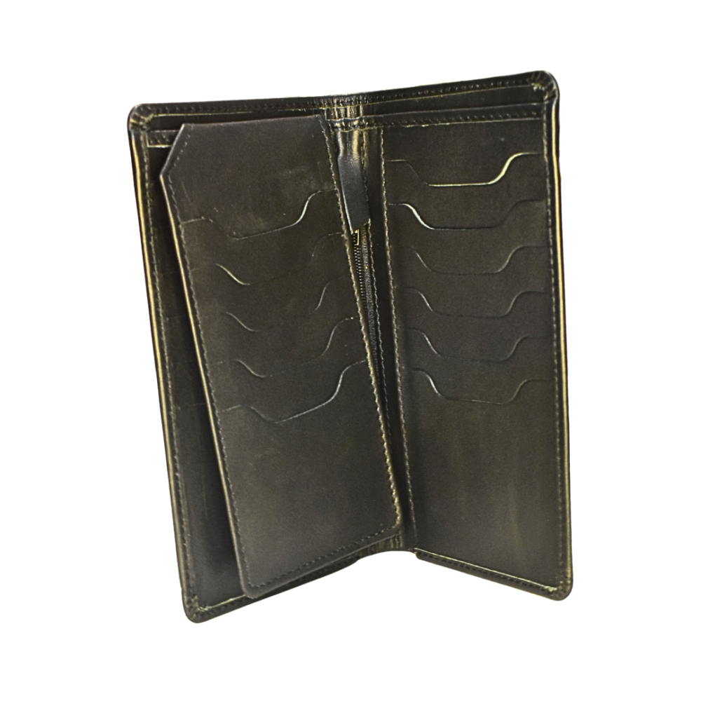 Pure Full-Grain Leather Long Wallet